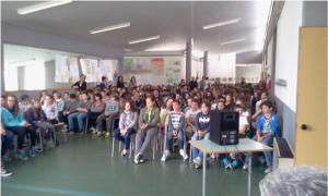 studenti con don stefano